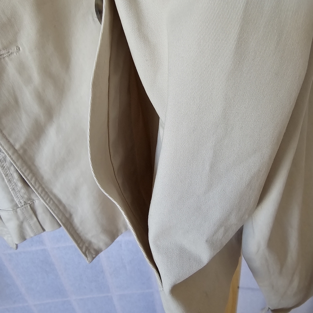 Calvin Klein Short Cotton Trench Coat - Picture 6 of 14